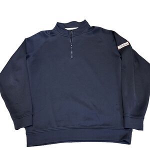Titleist Sweater Men XLarge Navy Quarter Zip Fit Crew Golf Pullover FootJoy Tour